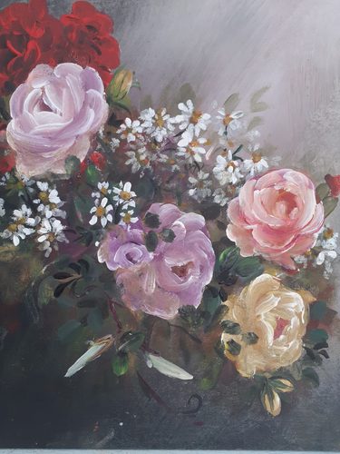 Acrylic. Summer bouquet.